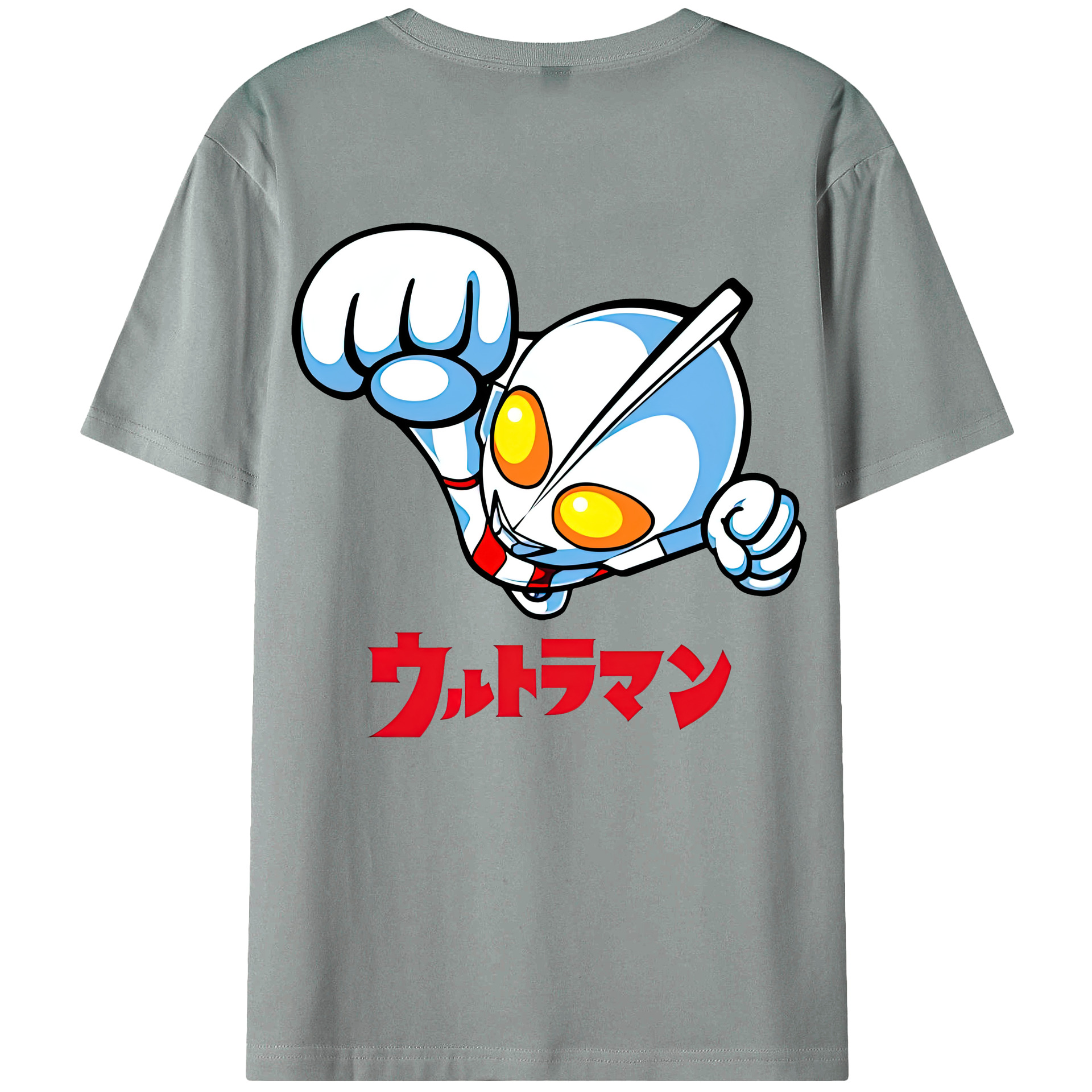 （画像用） ウルトラマン Ultraman 綿100％ メンズ半袖Tシャツ（バックプリント） 通気性